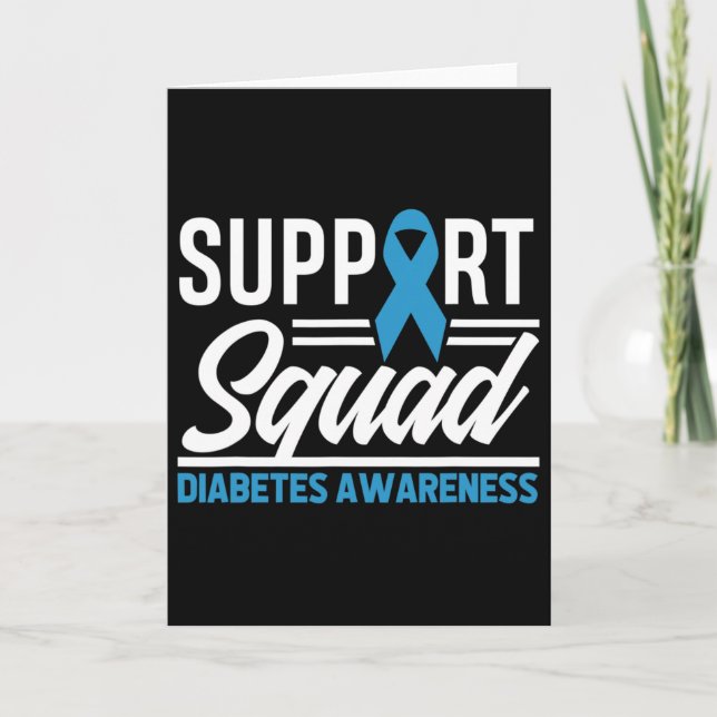 T1d T2d Warrior Support Squad Diabetes Awareness Kort (Framsida)