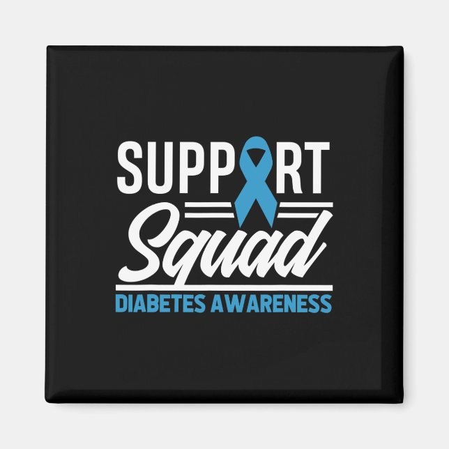 T1d T2d Warrior Support Squad Diabetes Awareness Magnet (Framsidan)