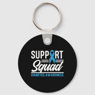 T1D T2D Warrior Support Squad Diabetes Awareness Nyckelring