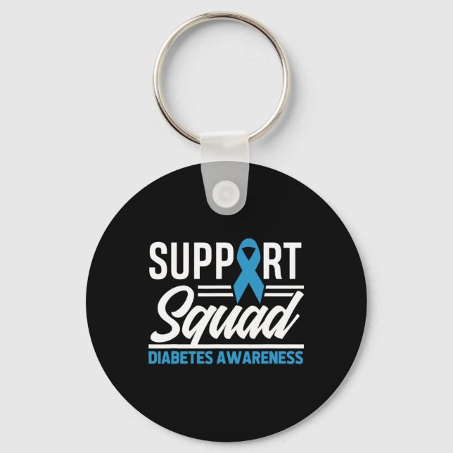 T1d T2d Warrior Support Squad Diabetes Awareness Nyckelring (Framsida)