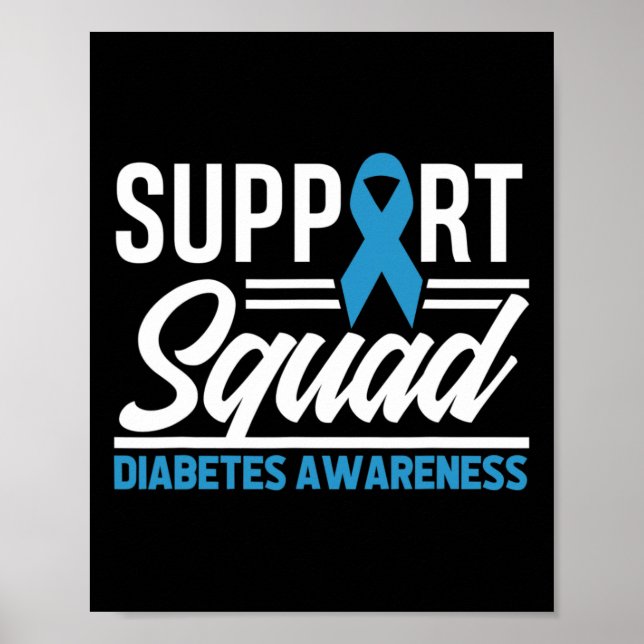 T1D T2D Warrior Support Squad Diabetes Awareness Poster (Framsidan)