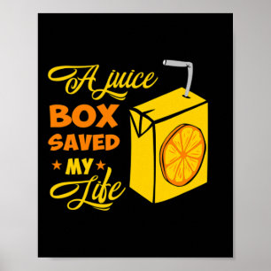 T1d Typ 1 Diabetes Awareness Gift Juice Box sparad Poster