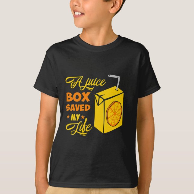 T1d Typ 1 Diabetes Awareness Gift Juice Box sparad T Shirt (Framsida)