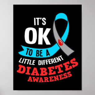 T1D Typ 1 Diabetes Gift diabetesmedvetande 1 Poster