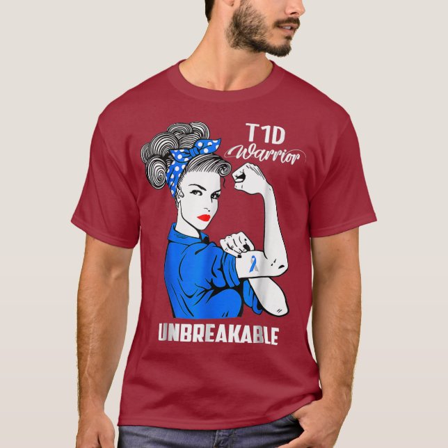 T1D Typ 1-diabetes Medmänsklighet Typ 1-diabetes T Shirt (Framsida)
