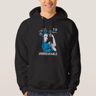 T1D Typ 1-diabetes Medvetenhet Typ 1 Diabetes 3 Hoodie