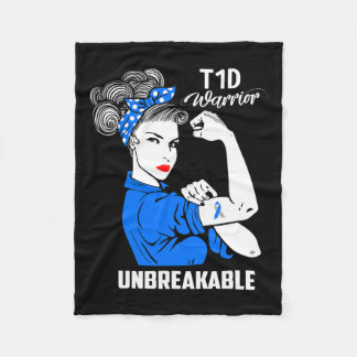 T1d Typ 1 Diabetesmedvetande Typ 1 Diabetesgåva Fleecefilt