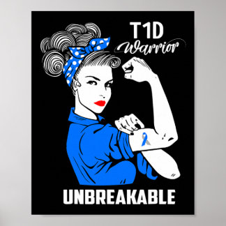 T1d Typ 1 Diabetesmedvetande Typ 1 Diabetesgåva Poster