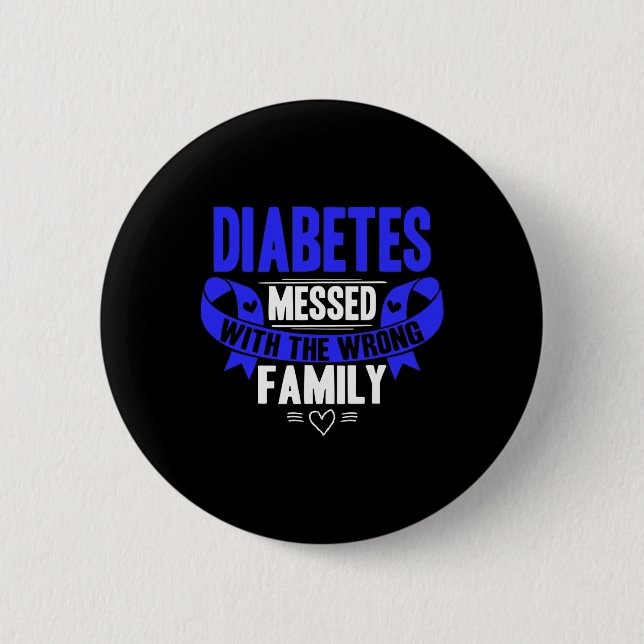 T1d Typ 1 Medvetenhet om diabetes Knapp (Framsida)