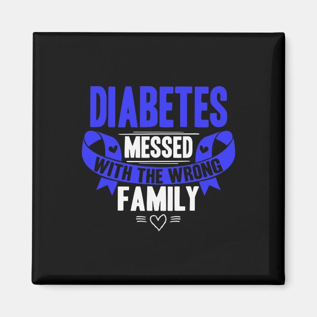 T1d Typ 1 Medvetenhet om diabetes Magnet (Framsidan)