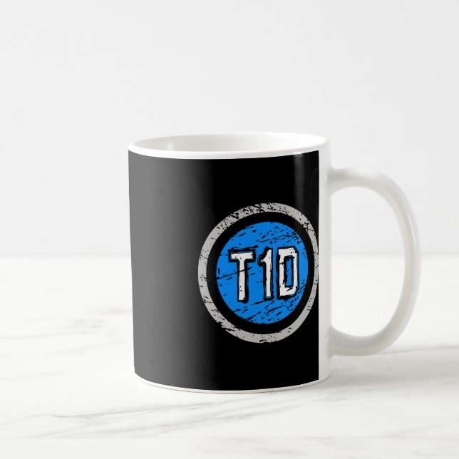 T1D Typ 1 Superhjälte Emblem Diabetes Awareness Kaffemugg (Höger)
