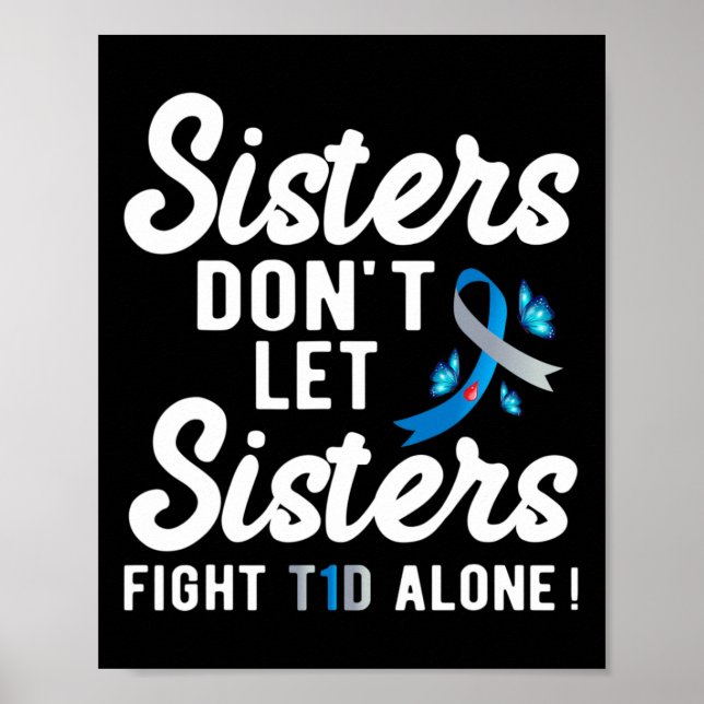 T1d Utformning av stödsystrar av typ 1-diabetes Aw Poster (Framsidan)