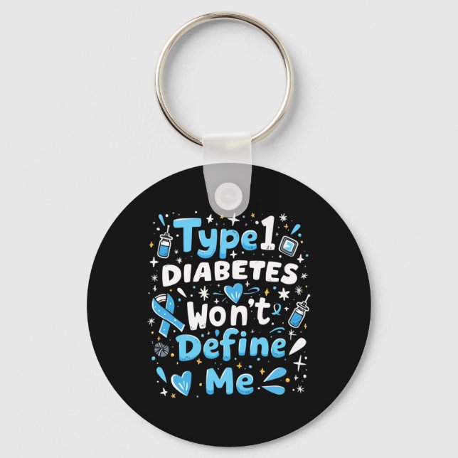 T1d Warrior Insulin Diabetes Typ 1 Diabetes Nyckelring (Framsida)