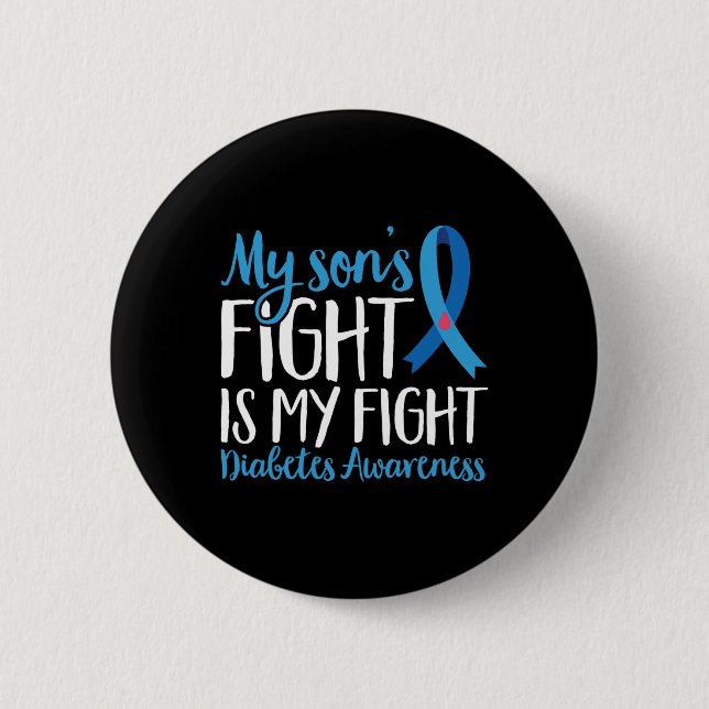 T1d Warrior Min Sons Fight är min kamp mot diabete Knapp (Framsida)