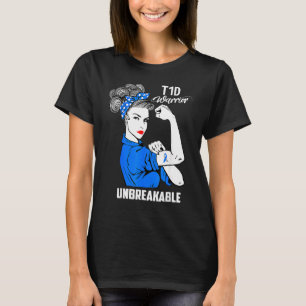T1d Warrior Obrytable Proud Mamma Diabetes Awaren T Shirt
