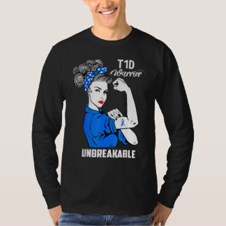 T1d Warrior Obrytable Proud Mamma Diabetes Awaren T Shirt