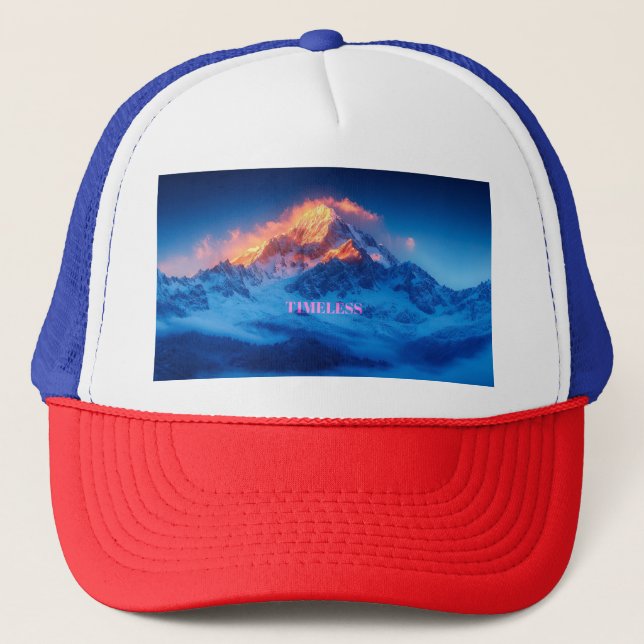T1MELESS Snow Mountain Nightcap Bold design Keps (Framsida)