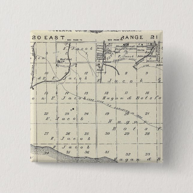 T2021S R2021E Tulare County Section Karta Knapp (Framsida)