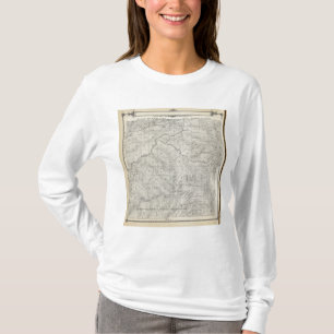 T2021S R3031E Tulare County delar upp kartan Tee Shirt