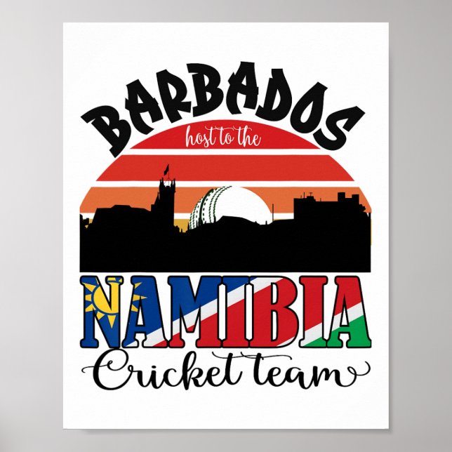 T20 Cricket Guyana Värd för Namibia Cricket Tea Poster (Framsidan)