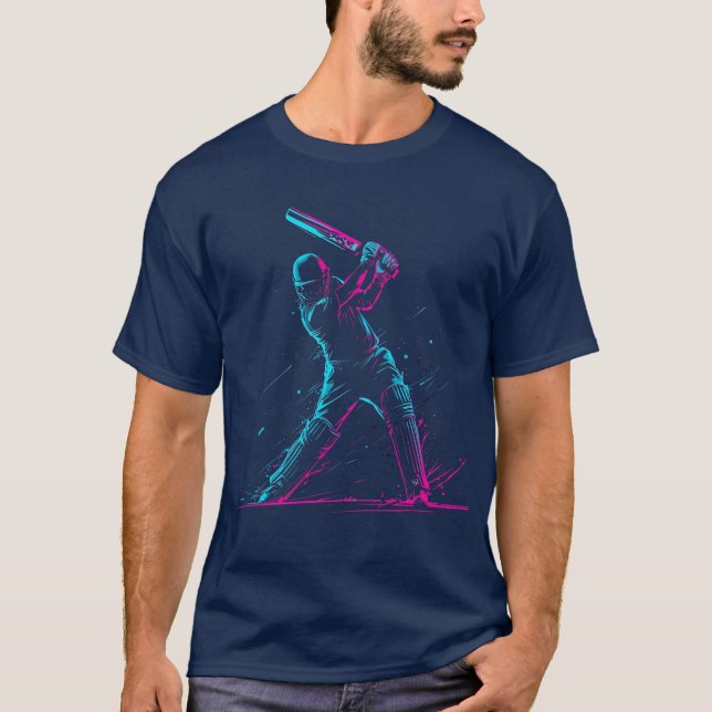 T20 Cricket Nattmatch Power Shot Tee (Framsida)