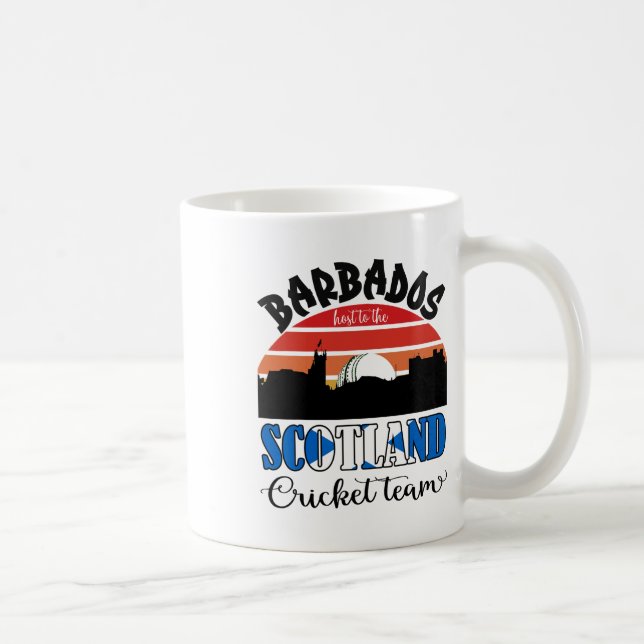 T20 Cricket Rdos är värd för det skotska cricketla Kaffemugg (Höger)