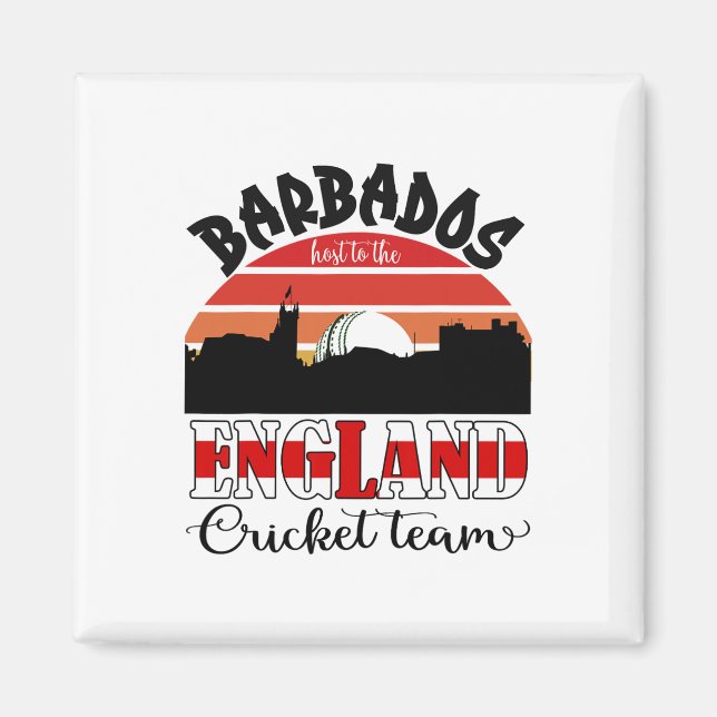 T20 Cricket Rdos välkomnar Englands cricketlag  Magnet (Framsidan)