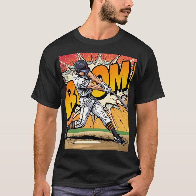 T20-Cricketgrafisk t-shirt för Bat Ball Boom (Framsida)