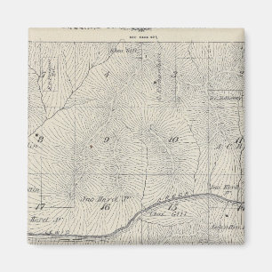 T20S R28E Tulare County Section Karta Magnet