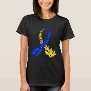 T21 Butterfly World Down Syndrome Day Women Kids T Shirt