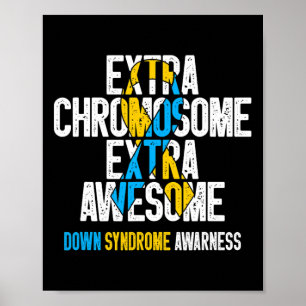 T21 Extra Chromosoma Extra Fantastisk nere Syndrom Poster