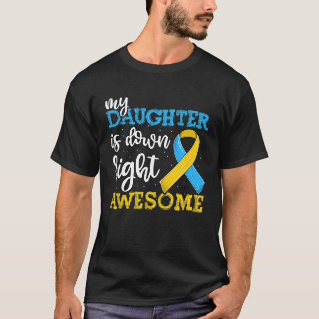 T21 Nedsatt syndrom Slitomi Awareness S, Da T Shirt (Framsida)