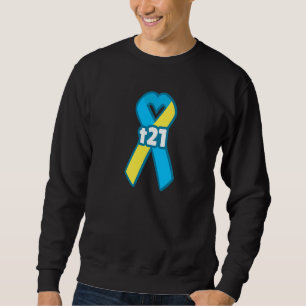 T21 Trisomy 21 Down Syndrome Awareness Awareness H Lång Ärmad Tröja
