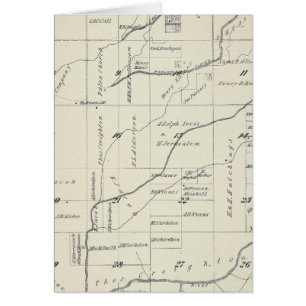 T21S R23E Tulare County Section Karta Hälsningskort