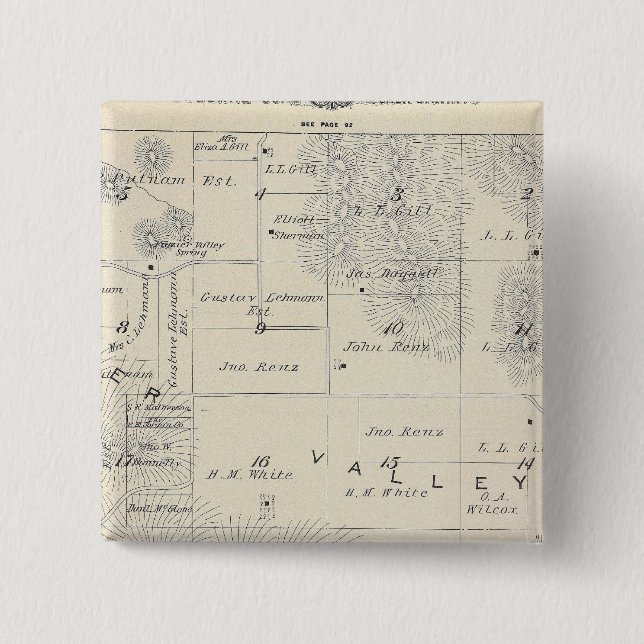 T21S R28E Tulare County Section Karta Knapp (Framsida)
