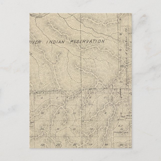 T2223S R3031E Tulare County Section Karta Vykort (Framsida)