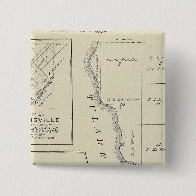 T22S R22E Tulare County Section Karta Knapp (Framsida)