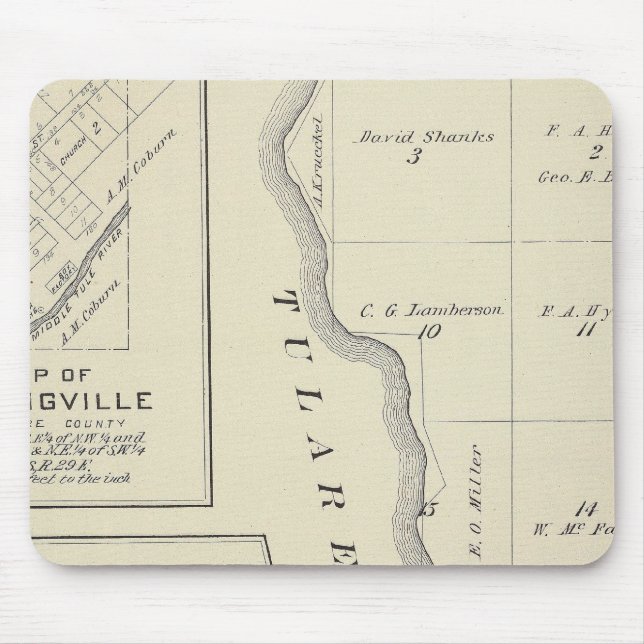 T22S R22E Tulare County Section Karta Musmatta (Framsidan)