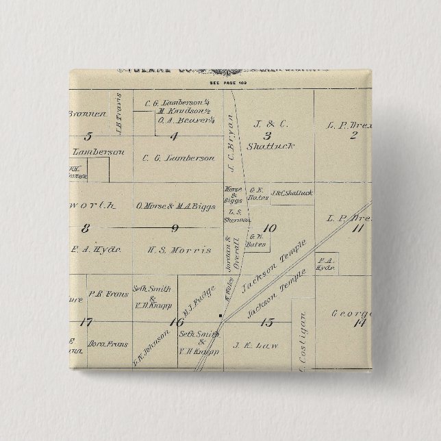 T23S R23E Tulare County Section Karta Knapp (Framsida)