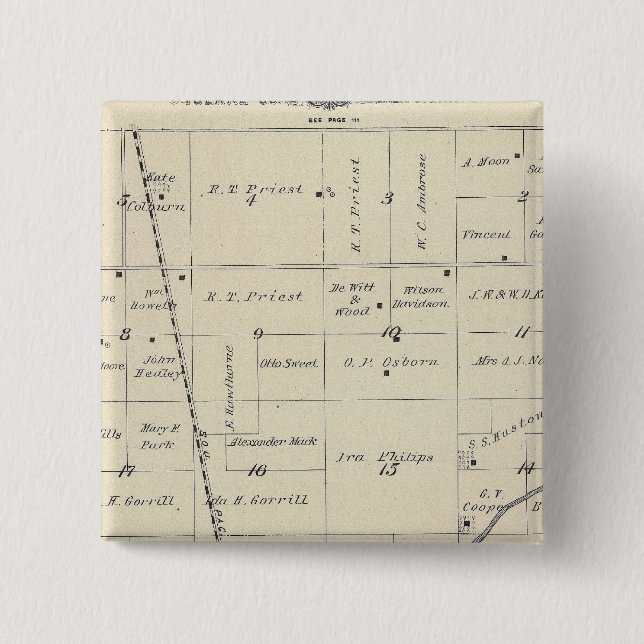 T23S R25E Tulare County Section Karta Knapp (Framsida)