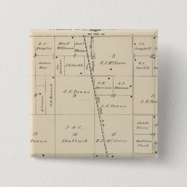 T24S R25E Tulare County Section Karta Knapp (Framsida)