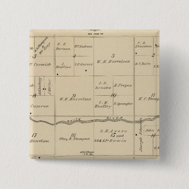 T24S R26E Tulare County Section Karta Knapp (Framsida)