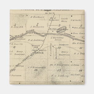 T24S R27E Tulare County Section Karta Magnet