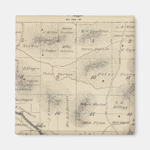 T24S R28E Tulare County Section Karta Magnet