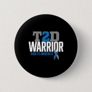 T2d Diabetiker av typ 2 Diabetesmedvetande Knapp