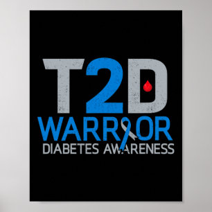 T2d Medvetenhet om diabetes typ 2 Poster