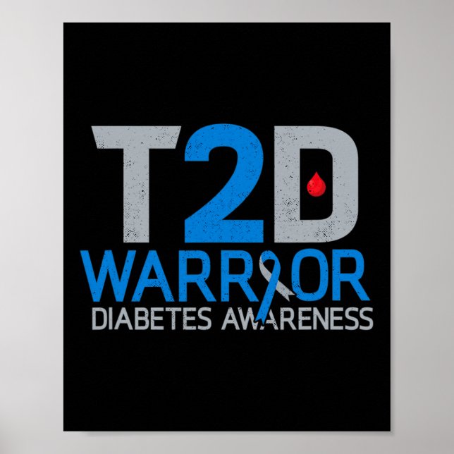 T2d Medvetenhet om diabetes typ 2 Poster (Framsidan)