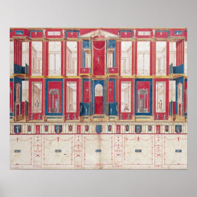 T31456 Studie of a Roman Fresco, 1775 (w/c, gouach Poster (Framsidan)