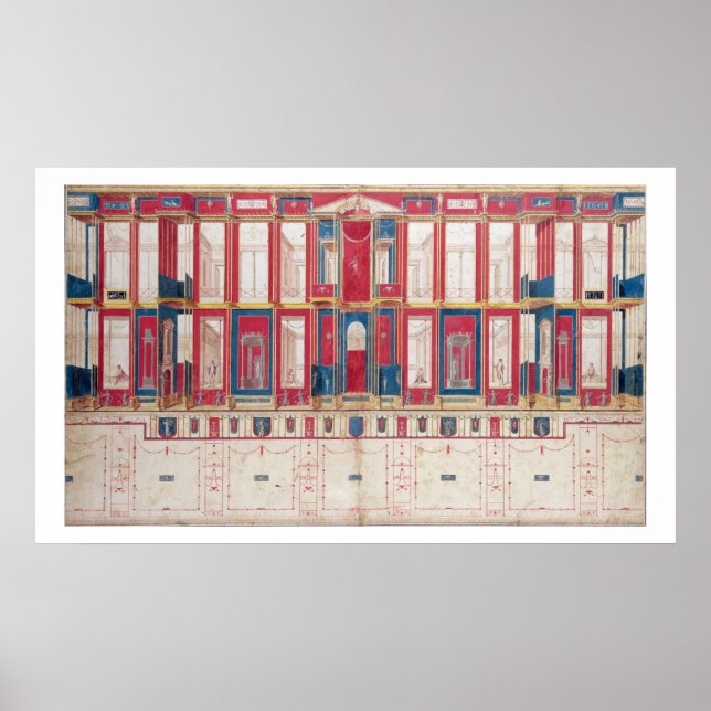 T31456 Studie of a Roman Fresco, 1775 (w/c, gouach Poster (Framsidan)