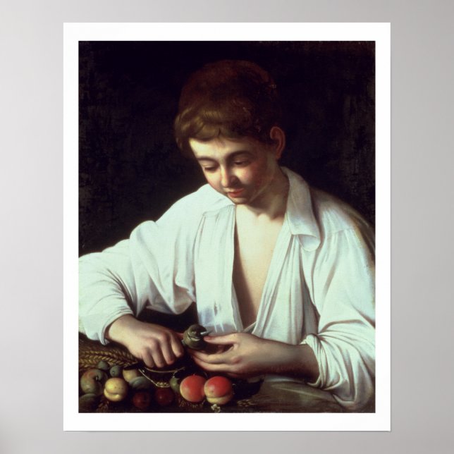 T31971 A Young Boy Peeling an Apple Poster (Framsidan)
